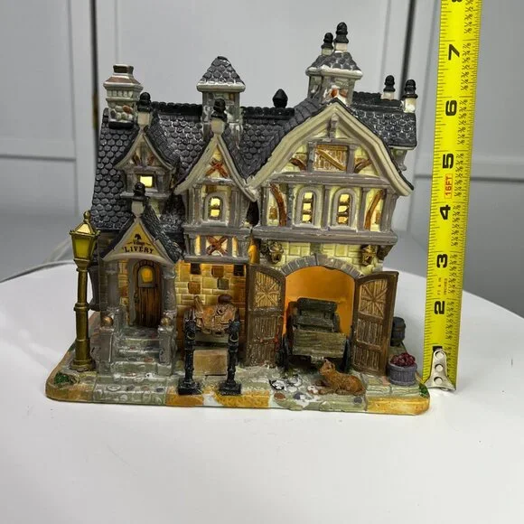 Lemax Village Livery Lighted Christmas Village Building (Damaged - Heavy Wear) - Picture 7 of 15